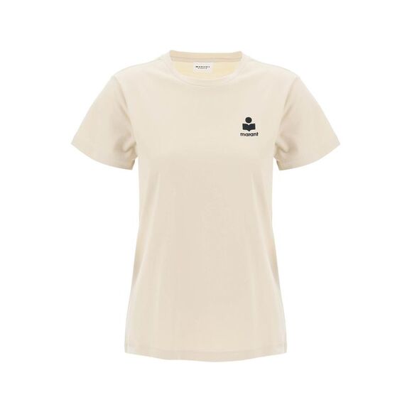 Isabel Marant Etoile Women T-Shirt 'Aby' Crew Neck With Small Print In White Women